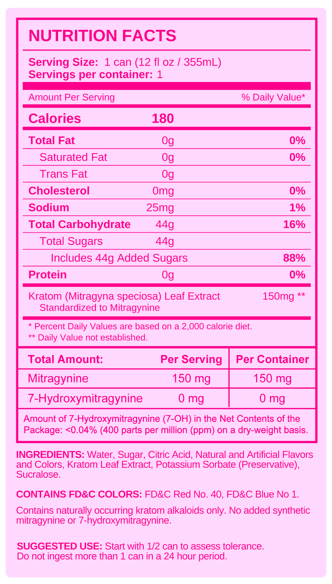 Nutrition facts — Passion Fruit
